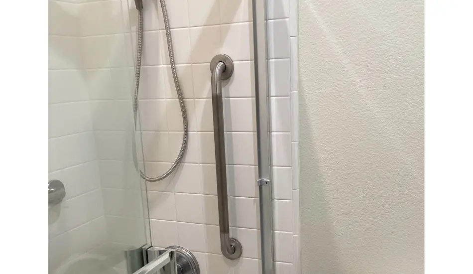 in a shower